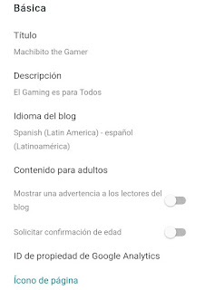 Configuración de Blogger